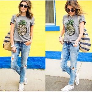 Pineapple Gray T-Shirt NWT